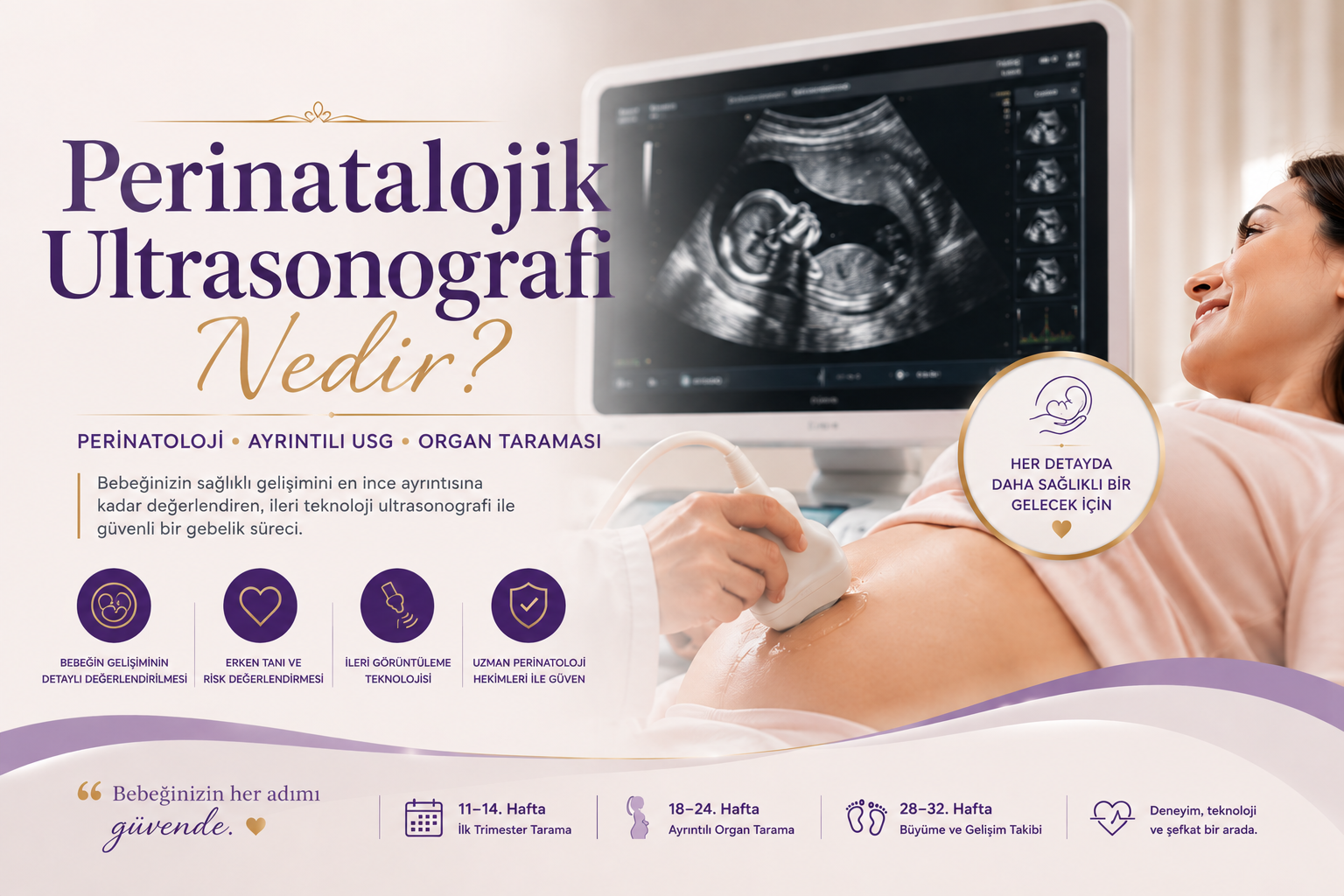 Perinatalojik Ultrasonografi Nedir? (Fethiye ve Muğla Bölgesinde Detaylı Ultrason ve Organ Taraması) - blog görseli