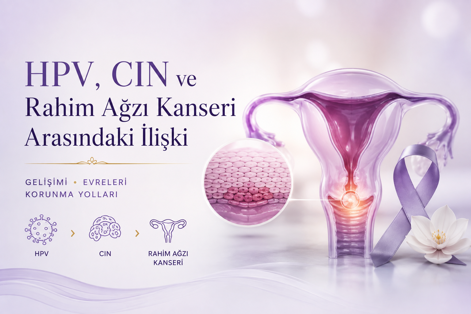 HPV, CIN ve Rahim Ağzı Kanseri Arasındaki İlişki: Gelişimi, Evreleri ve Korunma Yolları - blog görseli